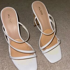ALDO Elegant White Strappy Heels